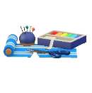 ソーイングセットのブルーの画像