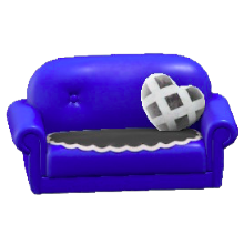 キュートなソファのブルーの画像