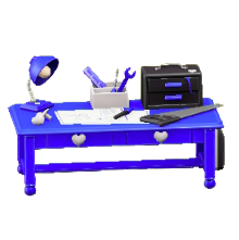 キュートなDIYテーブルのブルーの画像