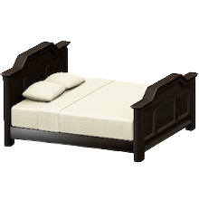 アンティークなベッドのブラックの画像