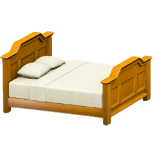 アンティークなベッドのナチュラルの画像