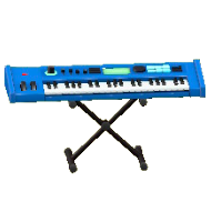 シンセサイザーのブルーの画像