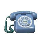 ダイヤルしきでんわのブルーの画像