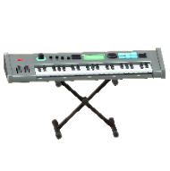 シンセサイザーのシルバーの画像