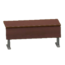 こうぎしつのつくえのダークブラウンの画像