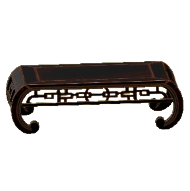 オリエンタルなローテーブルのブラックの画像