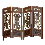 オリエンタルなスクリーンのブラウンの画像