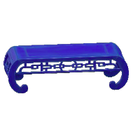 オリエンタルなローテーブルのブルーの画像