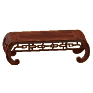 オリエンタルなローテーブルのブラウンの画像