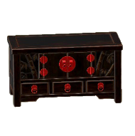 オリエンタルなチェストのブラックの画像