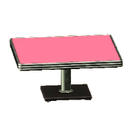 ダイナーなダイニングテーブルのピンクの画像