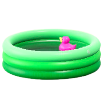 ビニールプールのグリーンの画像