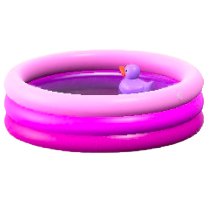 ビニールプールのピンクの画像