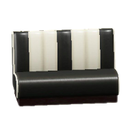 ダイナーなソファのブラックの画像