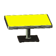 ダイナーなダイニングテーブルのイエローの画像