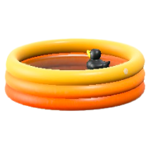 ビニールプールのオレンジの画像