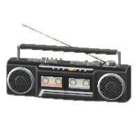 ダブルラジカセのブラックの画像