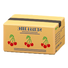 ダンボールのさくらんぼの画像