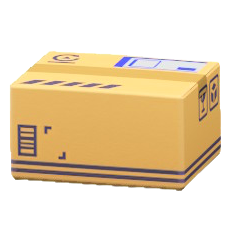 ダンボールのラベルつきの画像