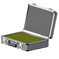 ジュラルミンケースの金塊の画像