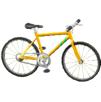 マウンテンバイクのイエローの画像