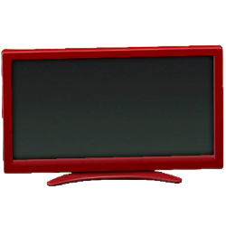 えきしょうテレビ50インチのレッドの画像