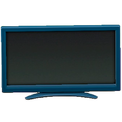 えきしょうテレビ50インチのブルーの画像