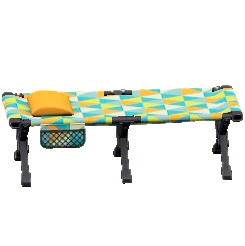 キャンプベッドのポップパターンの画像