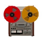 オープンリールデッキのブラウンの画像