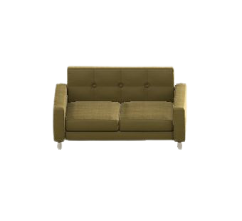 シンプルなソファのブラウンの画像