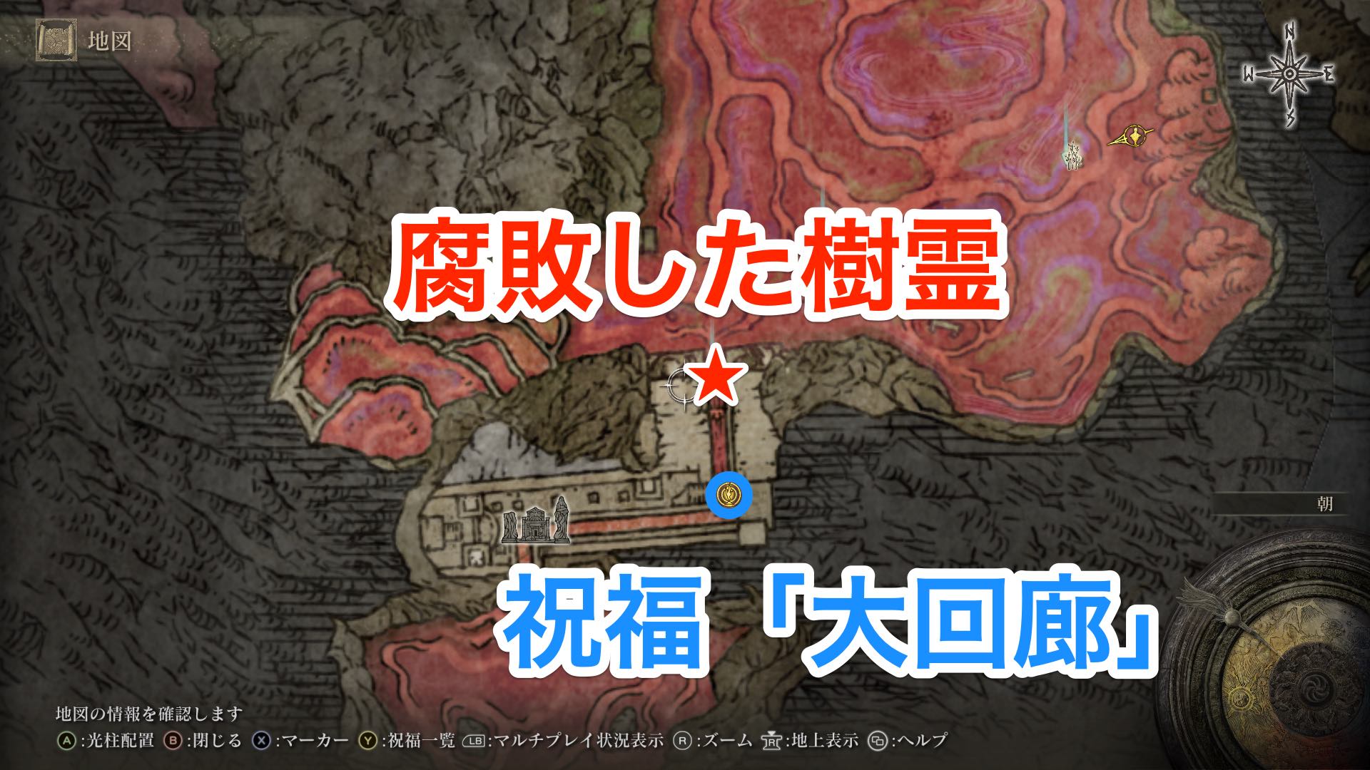 腐敗した樹霊の場所