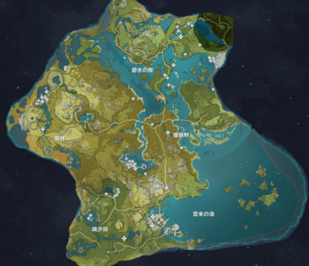 ハスの花托（マッピング）