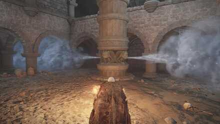 火を吹く石柱の仕掛け