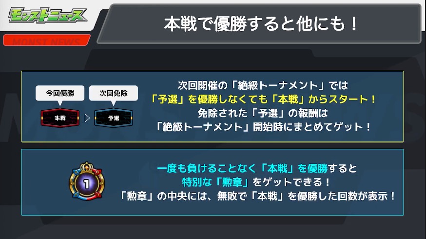 絶級トーナメント 報酬