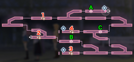 光の回廊のマップと攻略
