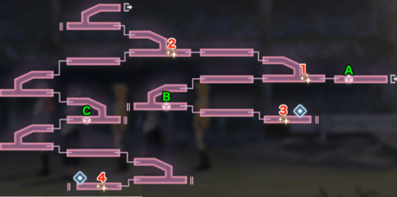 光の回廊のマップと攻略