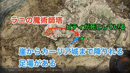 ピディが死亡している場所