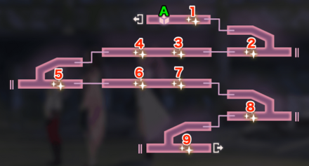 光の回廊のマップと攻略