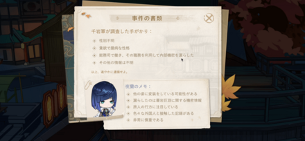 夜蘭の調査資料