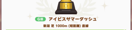 距離1000mのレース