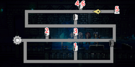 辺獄・ホルンブルグ城 -中枢 東- 宝箱 位置