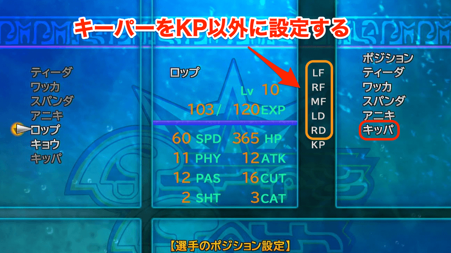 キーパーレベル上げ