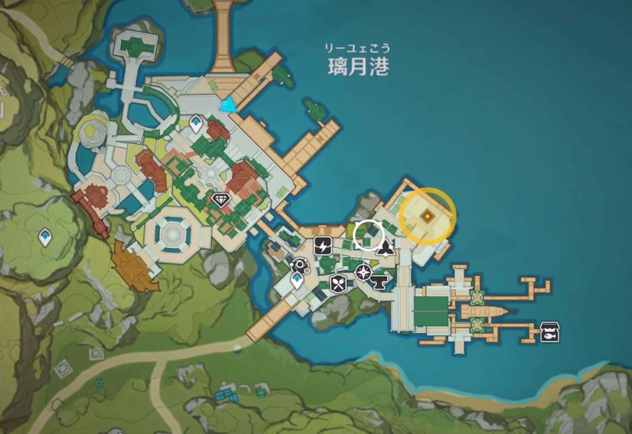 南埠頭で調査する