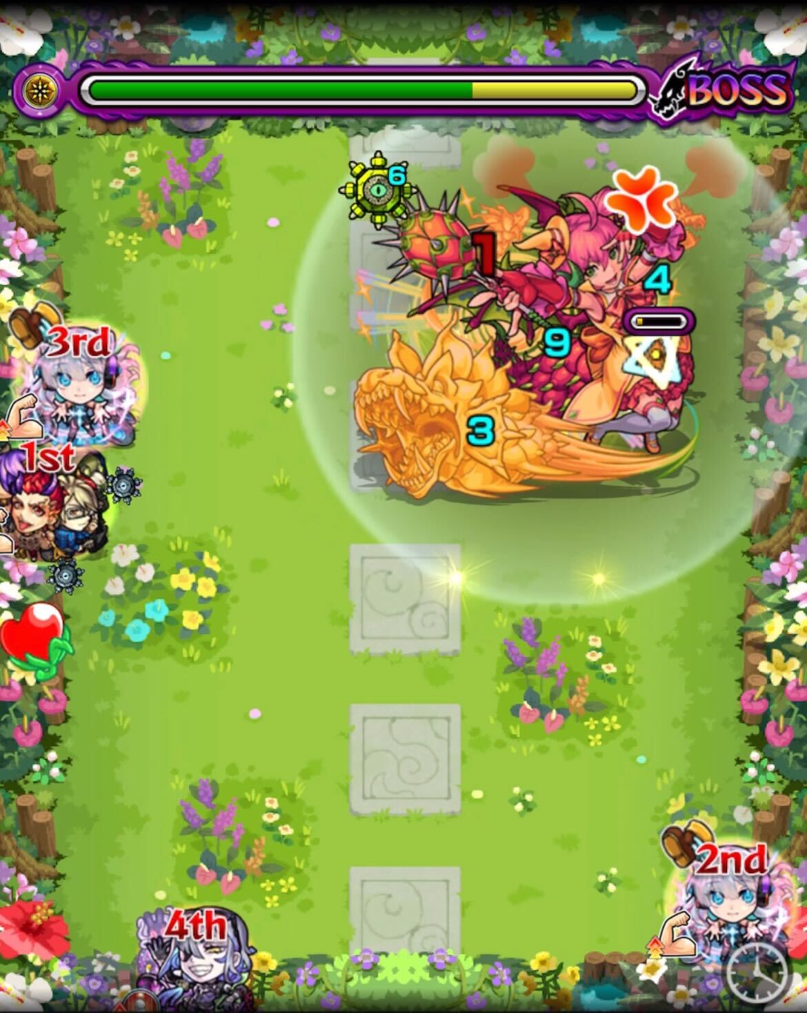 ドランフルッツ ボス1 クロスドクロ処理後