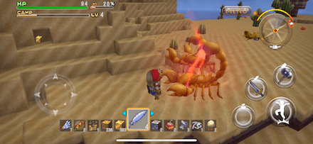 オーラを纏う溜め攻撃