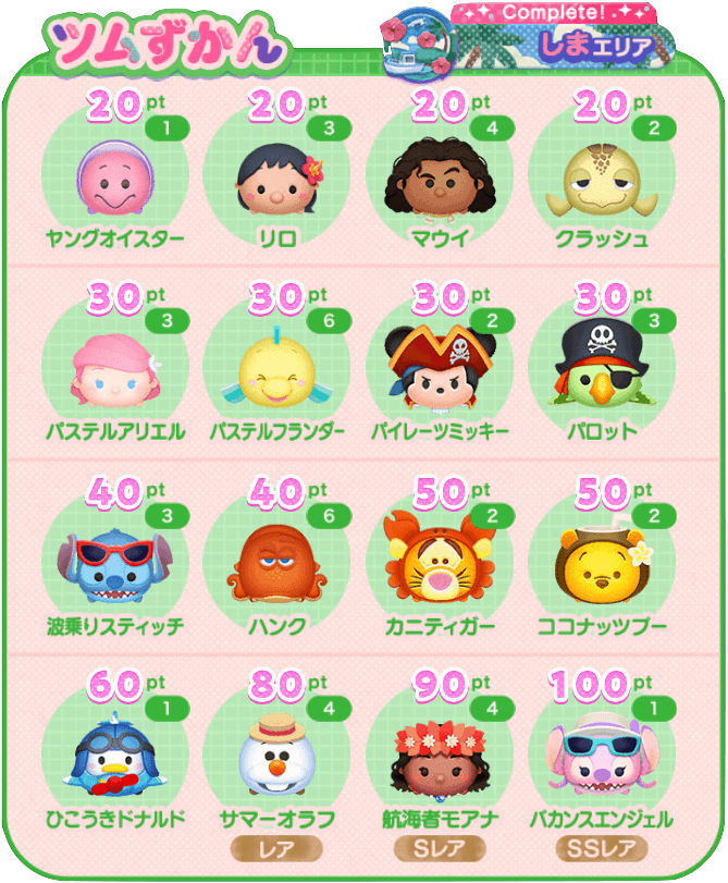 ツムツムのかくれんぼ図鑑