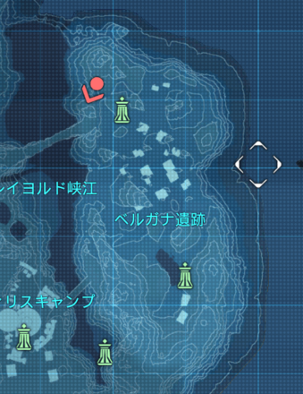 ベルガナ遺跡のマップ