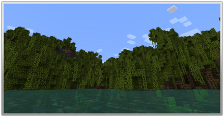 マングローブの沼のバイオーム