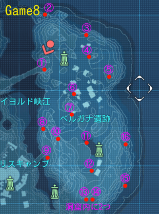 ベルガナ遺跡の赤箱マップ