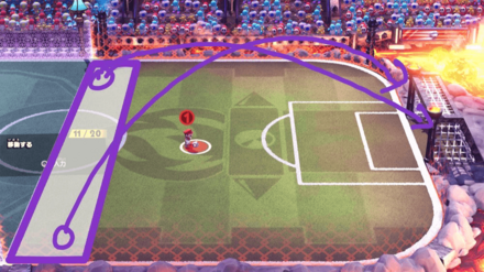 紫枠から自身と逆サイドの高めを狙う